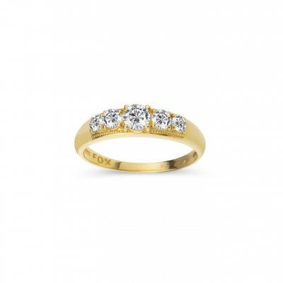 Briliantobý prsten ze žlutého zlata