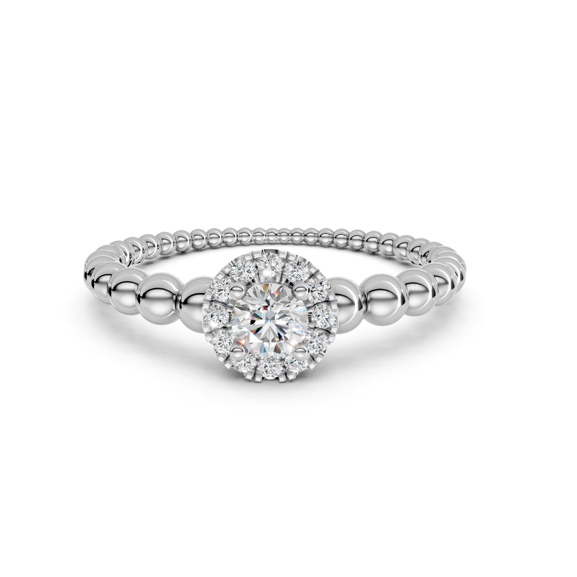 Zásnubní prsten - žluté zlato, centrální briliant